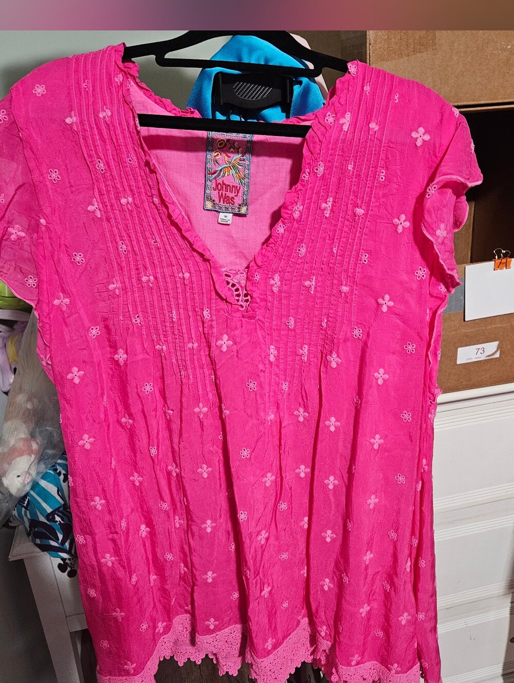 Johnny Was Gorgeous Pink Tunic M